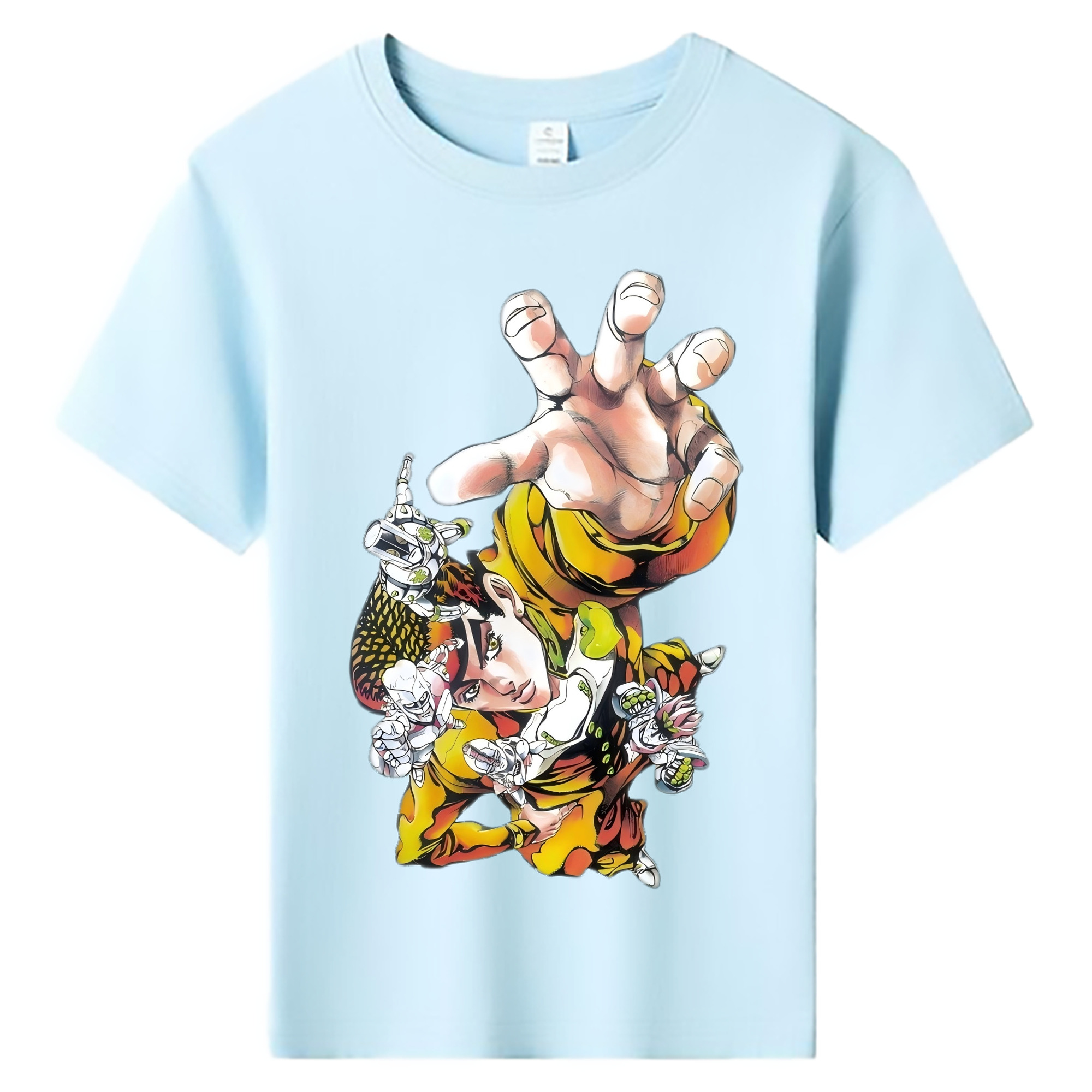 （画像用） ジョジョの奇妙な冒険 ひがしかた じょうすけ JoJo's Bizarre Adventure Higashikata Josuke 綿100％キッズTシャツ（フロントプリント）